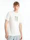 Crew Neck Short Sleeve Printed Combed Cotton Men's T-shirt